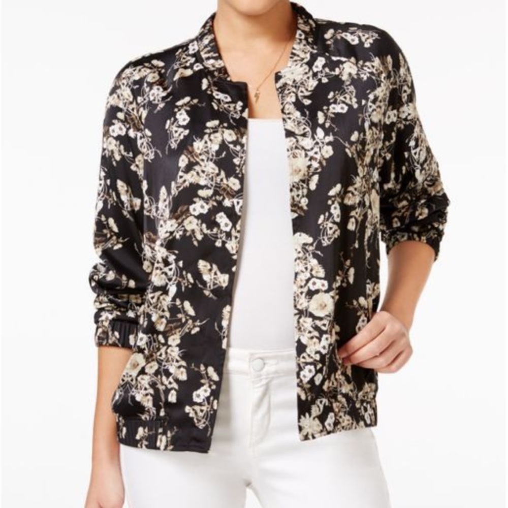 Guess Satin Floral Bomber